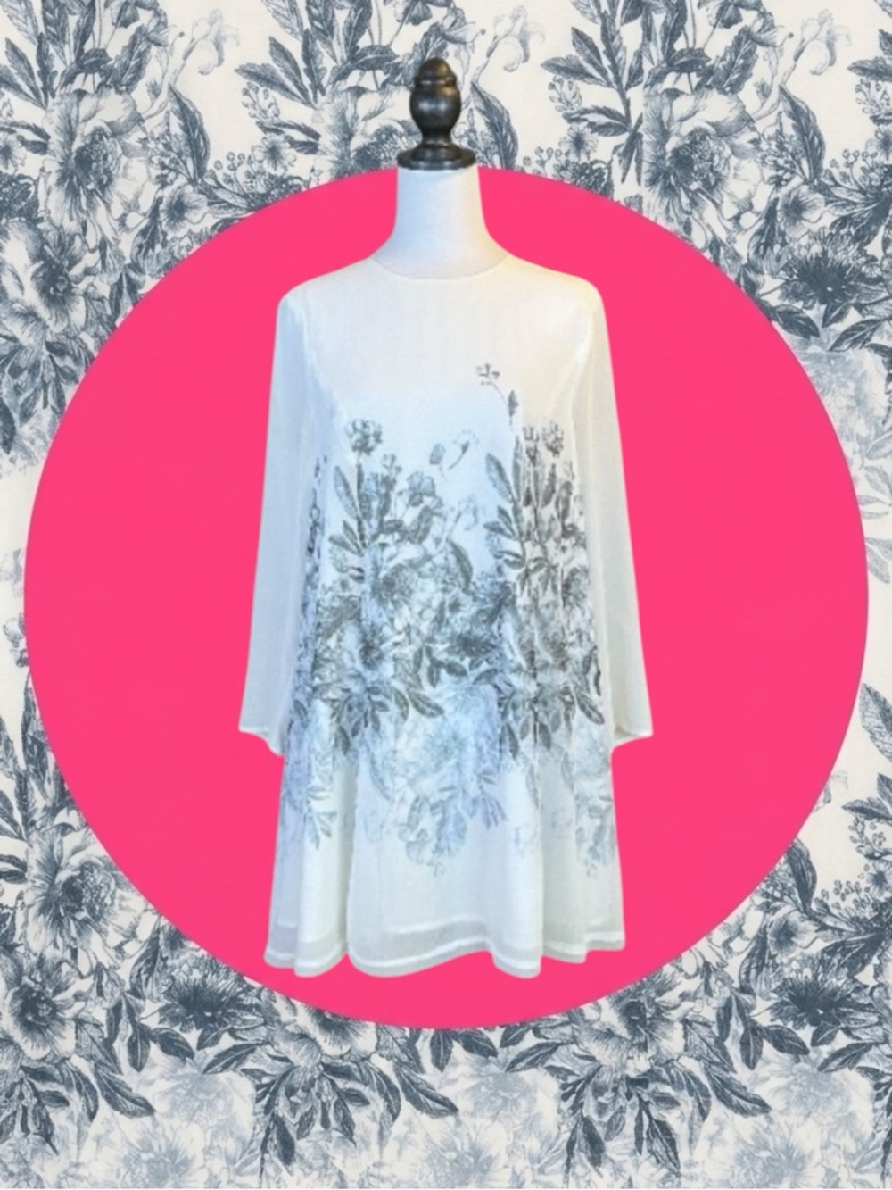 Urban Outfitters Kimchi Blue Boho Coquette Cottagecore White Floral Mini Dress M